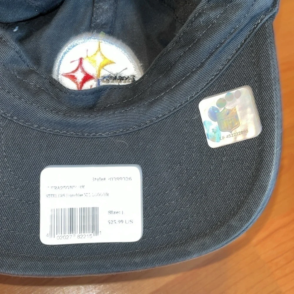 Mens Pittsburgh Steelers '47 Brand Black Cleanup fitted Hat size Large